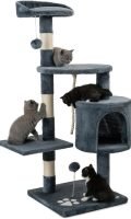 lionto krabpaal voor katten met 2 pluche ballen & speeltouw